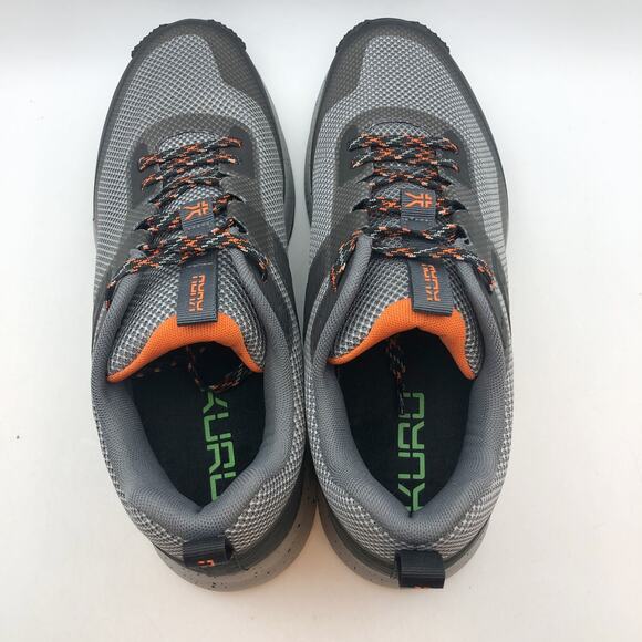 Kuru Mens ATOM TRAIL Athletic Sneaker Size 10.5 Lead Gray Orange Spice NIB
